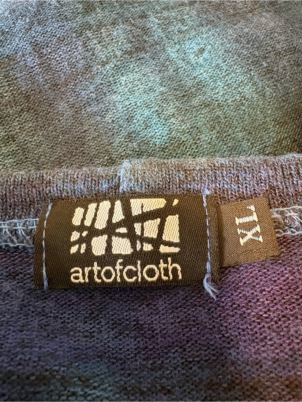 Art of Cloth Women's Asymmetrical Dress in Purple and Teal